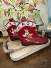 Children   s Red Leather Cowboy Boots 1950   s Cowgirl Western Vintage