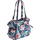 Vera Bradley Glenna Satchel Garden Grove Faux Leather Trim New