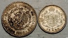 0 292 Troy Oz  Asw Silver Mexico Peso 1958   Belgium 20 Francs 1934