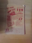 1947 Instructions For Assembling And Operating Lionel Trains Book Pamphlet Ex