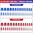 66 Pcs Thread Checker Nut And Bolt Thread Checker Set With 35 Inch And 31 Metric