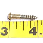 Vintage Nos  Solid Brass Wood Screws With Slotted Round Head 1  X  8 - 12pk