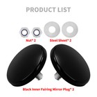 2pcs Motorcycle Fairing Mirror Hole Blanking Plugs Fit For Harley Street Glide