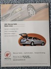 2001 Mercury Sable Brochure Folds Open  9  7  Excellent Condition