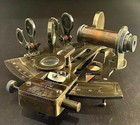 Antique Vintage Brass German Sextant Kelvin   Hughes London Astrolabe Nautical