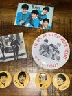 Vintage Lot Of  The Beatles Pins And Pocket Mirrors