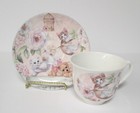 Adorable Tea Coffee Cup   Saucer In Presentation Box  W  Cute Kittens Kitty Cats