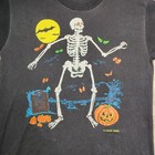 Vintage Oneita Shirt Mens Large Skeleton Cemetery Halloween Bats Power 50 Usa