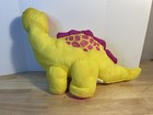 Vtg Fisher Price Plush Puffalump Dino Roar Stegosaurus Dinosaur Yellow 1992