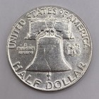 1961-d Franklin Half Dollar Xf      90  Silver     Denver Mint     Circulated Coin