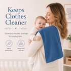 Baby Burp Cloths Cotton Double Layered Absorbent Burp Rags Blue 7 Pcs Set