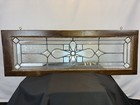 Antique Beveled Leaded Glass Transom Window 46    Architectural Salvage C1890-1910