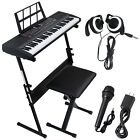61 Key Digital Music Electronic Keyboard W bench stand headset microphone