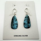 Santo Domingo Pueblo Turquoise Slab Dangle Earrings Native American Jewelry
