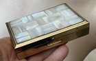 Vintage Clover Signed Mother-of-pearl Make-up Powder Musical Compact