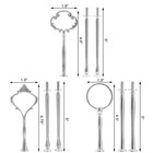 Tosnail 9 Sets 3 Tier Cupcake Stand Fittings  Cake Hardware  Silver 