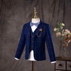 Flower Boys Wedding Suit Children Photograph Dress Kids Fromal Blazer Set Child
