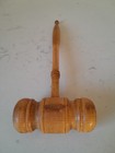 Vintage Maple Wooden Gavel Wood Judge Auctioneer Mallet 10   Meeting Hammer