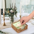 Square Cocktail Napkin Holder Rattan Napkin Holders For Kitchen Bathroom