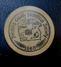 New Vintage 1968 Pembina County Historical Society North Dakota Wooden Nickel