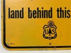 Vintage Us National Forest - Property Boundary Sign 54-2  1954  Original
