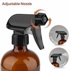 Gling 16 Oz 2 Pack Amber Glass Spray Bottles  Refillable Empty Dark 