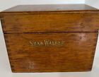 Shaw Walker Recipe Index Storage Box Wood Dovetail Vintage 6 3 4 X 4 1 4 X 5