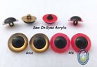 12 Pair Sew On Eyes 9mm To 12mm Needle Felting  Crochet  Teddy Bear  Doll Sorp-2