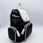 Michael Kors Abbey Md Cargo Backpack Black white Nwt