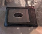 Alpine Swiss Magnetic Money Clip Wallet Card Pockets Black Leather 