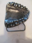 Vintage 1974 Bergamot Brass Works Teeth Mouth Denture Mold Metal Belt Buckle