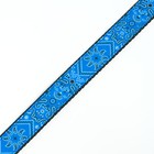 Country Brook Design   1 Inch Blue Bandana Ribbon On Black Nylon Webbing  5 Yards