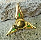 Cool Gold Tri All Metal Fidget Spinner Toy Boys Girls Kids Adults Adhd Focus 