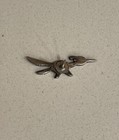 Vintage Native American Sterling Silver Turquoise Roadrunner Pin