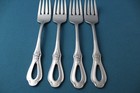 Oneida Toujours Salad Fork  set Of 4  Stainless Cube 6 5 8 