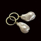 Vintage French Baroque Faux Pearl-like Drop Dangle Earrings Gold-tone