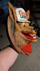 Vintage 1987 Coors Light Beer Wolf 3-d Face Bar Pub Sign Man Cave Decor