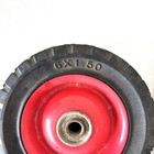 Vintage Pedal Car Wagon Toy Wheels W  6 X 1 50 Inch Solid Tires Pair 2 Red