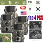1 2 4 Pack Wildlife Hunting Trail Camera 1080p Game Camera With Night Vision