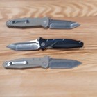 Lot Of 3 Frame Lock Eafengrow D2 Tanto Plain Edge Manual Metal Handle