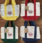 Trader Joe s Mini Canvas Tote Bag Set Of 4 Limited Red Blue Green Blue Holiday