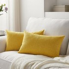 Set Of 2 Pillow Covers 12x20  20  X 12   pack Of 2  Golden Mustard Yellow