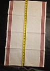 Vintage Startex Tea Towel Excellent   White With Stripes Red Pink  15  X 25 