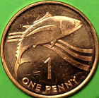 1997   St  Helena And Ascension 1 One Penny Coin   Elizabeth Ii    Km 13a  Unc