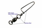 Black Nickle Bb Swivel W  Coastlock Snap  45lb-440lb  2  3  4  5  6 - 25 50 Pack