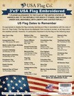3x5 American Flag For Outdoors - Made In Usa  Embroidered Stars  Sewn Stripes