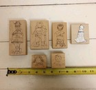 Vintage Rubber Stamp Lot Of 6  People  Adults  Kids