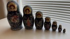 Vtg Fairy  Printing Russian Matryoshka 7 Piece Nesting Dolls 8    Hand Painted 