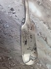 Antique American Coin Silver Serving Spoon By L L Mason 8 5 8   button 