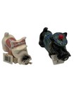 Vintage Magnetized Collectible Ceramic Scottie Salt   Pepper Shakers